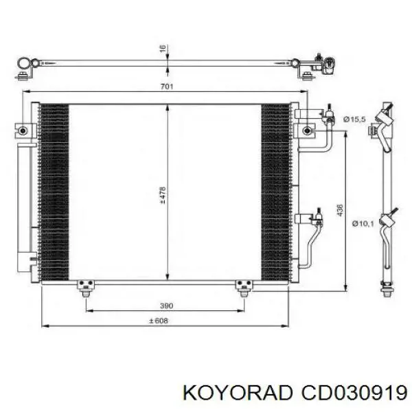 Радиатор кондиционера CD030919 Koyorad