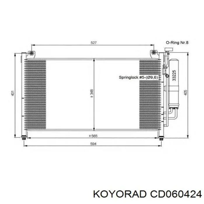 Конденсатор кондиционера Koyorad CD060424 цена, от 94.49 USD