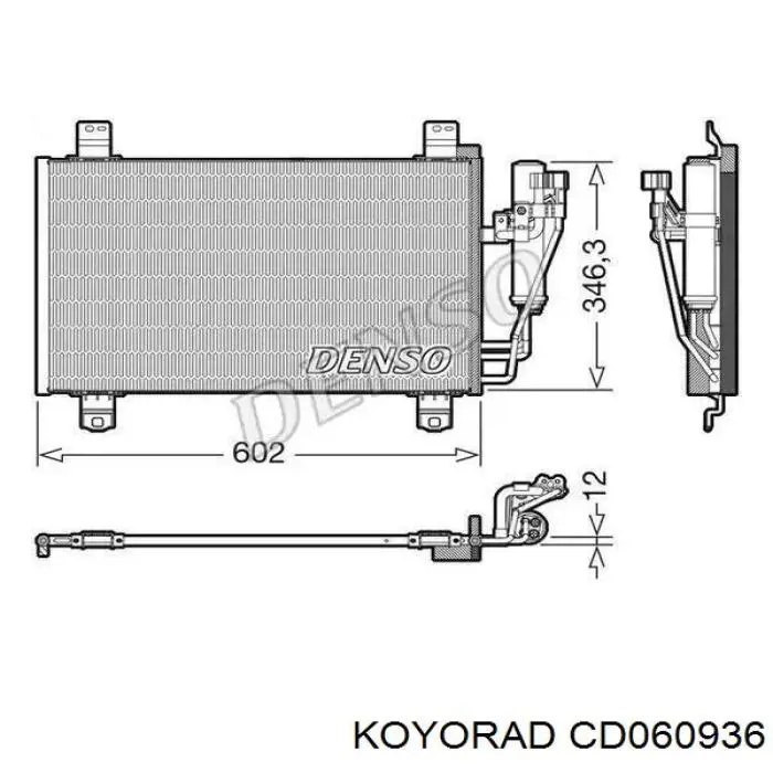 CD060936 Koyorad радиатор кондиционера