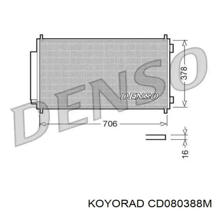 Радиатор кондиционера CD080388M Koyorad