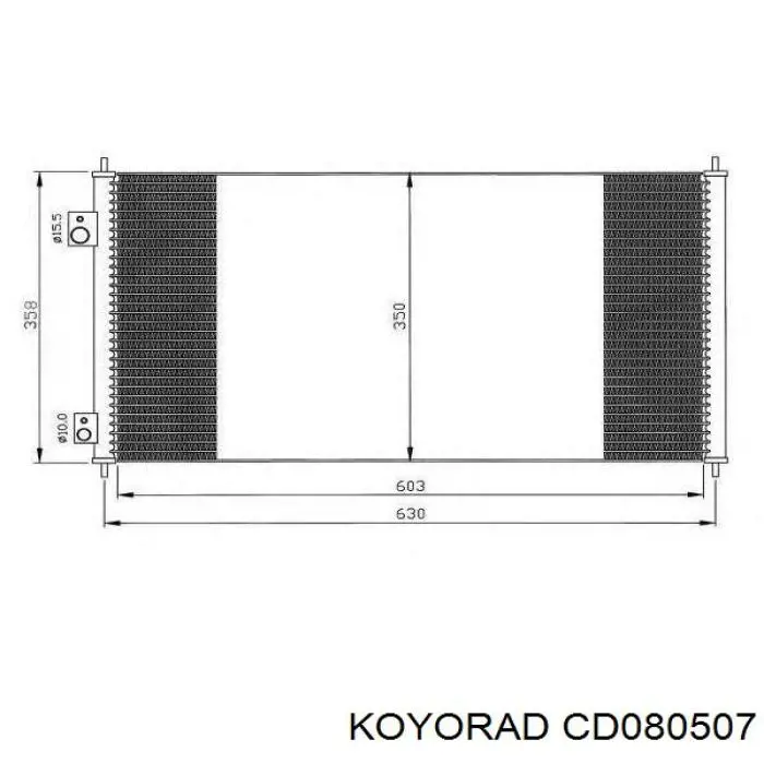 Радиатор кондиционера CD080507 Koyorad