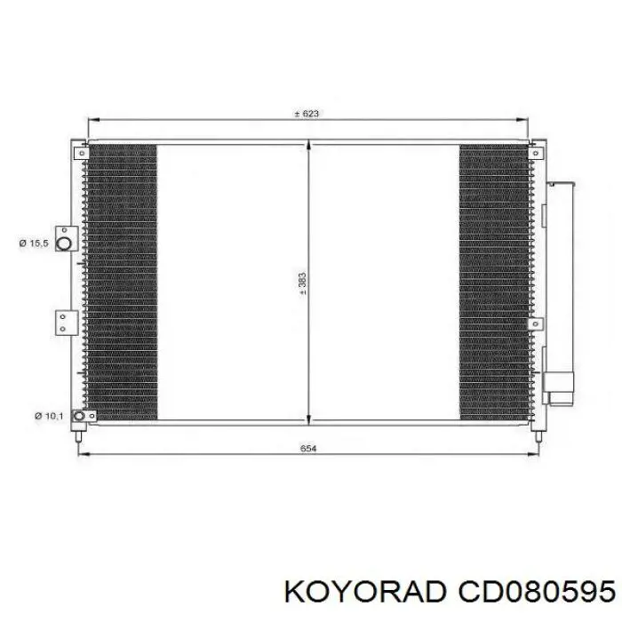 Радиатор кондиционера CD080595 Koyorad