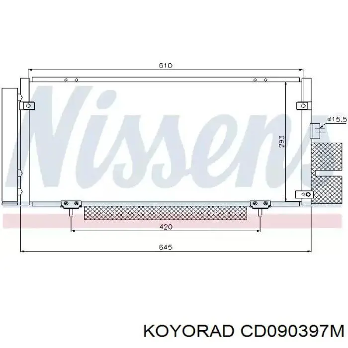 Радиатор кондиционера CD090397M Koyorad