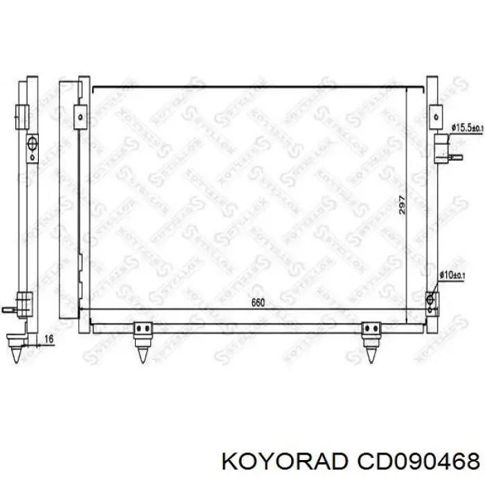 Конденсатор кондиционера Koyorad CD090468 цена, от 65.56 USD