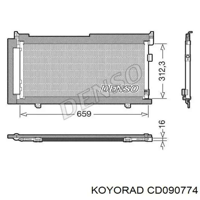 Купить CD090774 Koyorad Радиатор системы охлаждения кондиционера