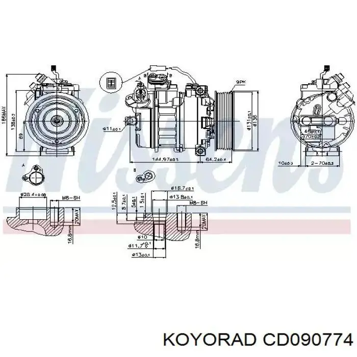 Радиатор кондиционера CD090774 Koyorad