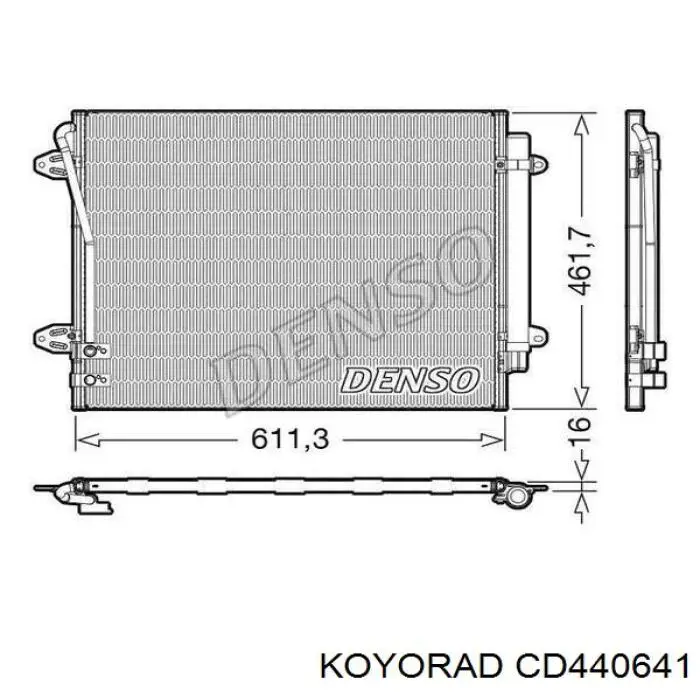 Конденсатор кондиционера Koyorad CD440641 цена, от 85.25 USD