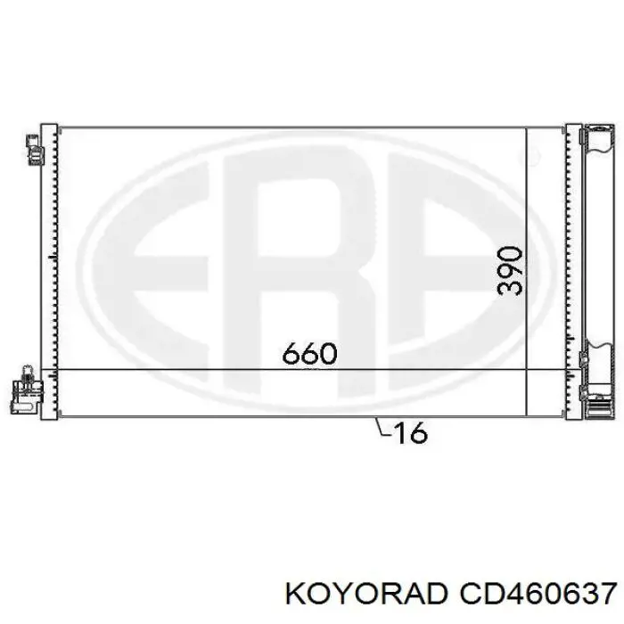Конденсатор кондиционера Koyorad CD460637 цена, от 79.89 USD