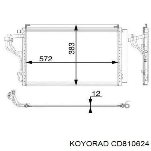 Купить CD810624 Koyorad Радиатор системы охлаждения кондиционера