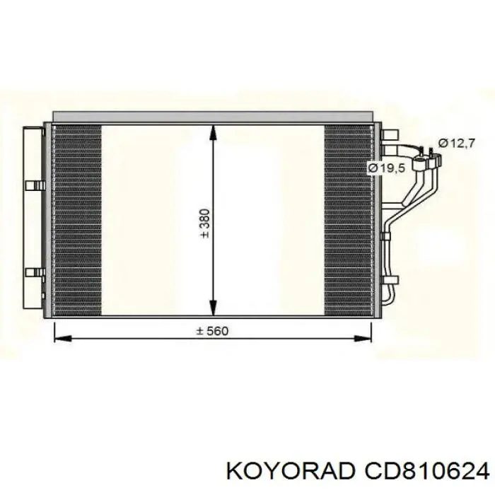 Радиатор кондиционера CD810624 Koyorad