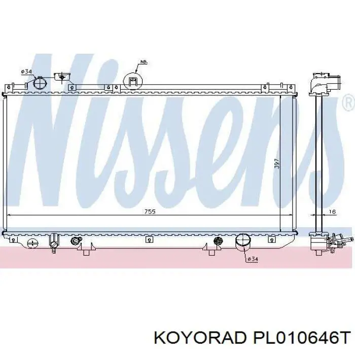 PL010646T Koyorad Радиатор основной
