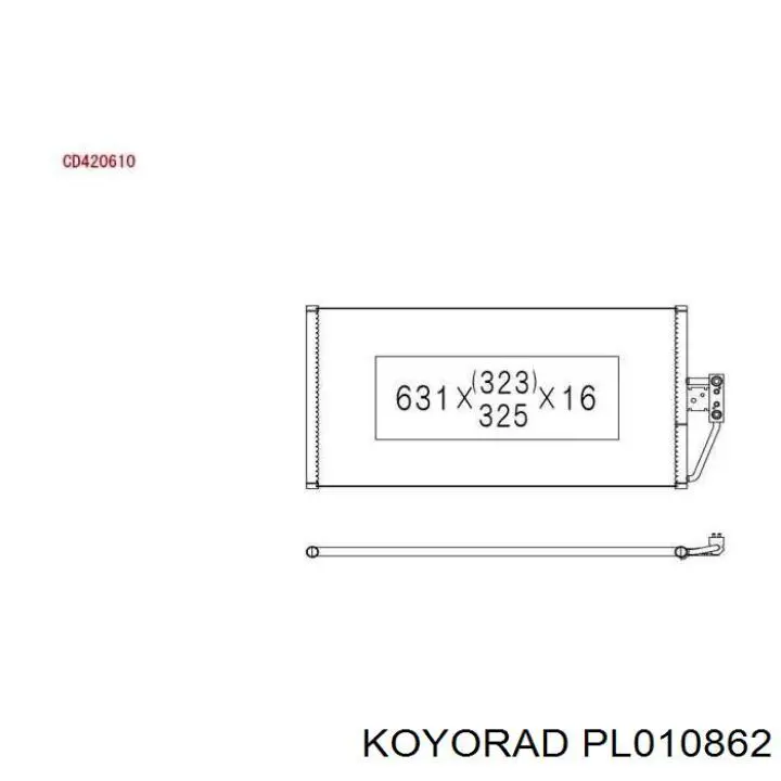 Радиатор охлаждения двигателя Koyorad PL010862 цена, от 36.43 USD