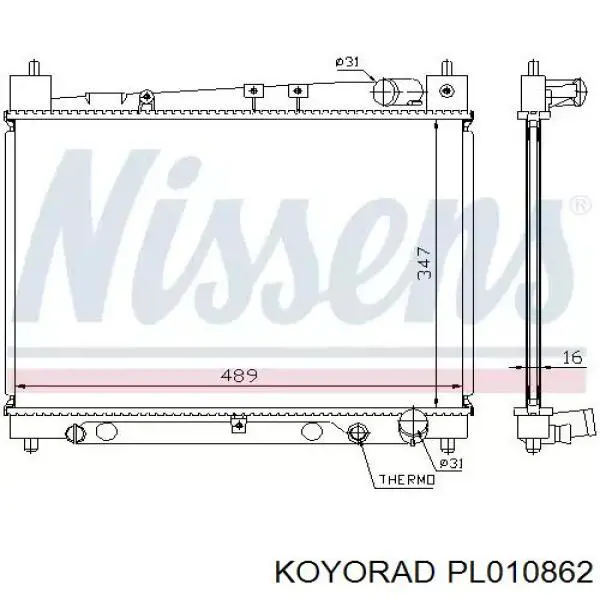 Купить PL010862 Koyorad Радиатор водяной