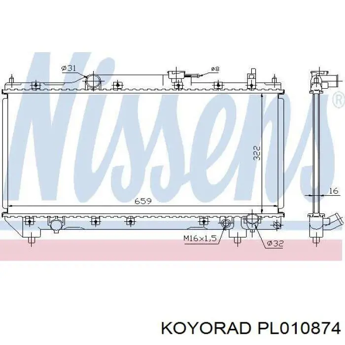 PL010874 Koyorad Радиатор основной