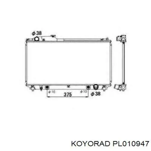 Радиатор охлаждения двигателя Koyorad PL010947 цена, от 126.83 USD