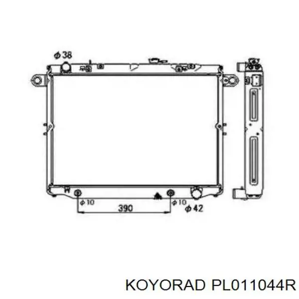 Купить PL011044R Koyorad Радиатор водяной