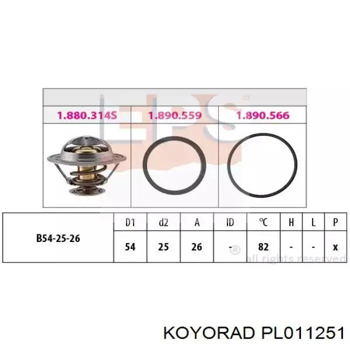 Радиатор охлаждения двигателя Koyorad PL011251 цена, от 100.38 USD