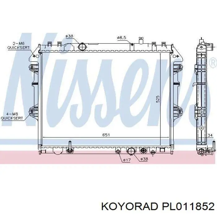 Радиатор 164000L150 Toyota