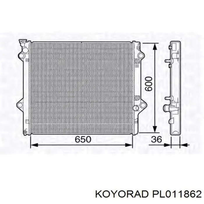 Купить PL011862 Koyorad Радиатор водяной