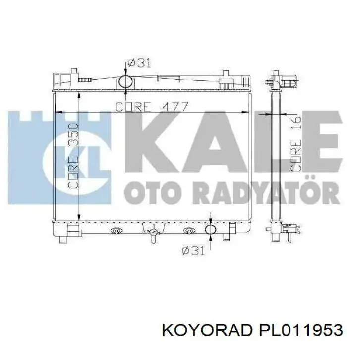 PL011953 Koyorad Радиатор основной