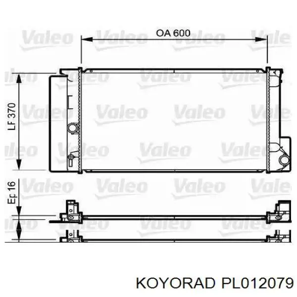 Радиатор охлаждения двигателя Koyorad PL012079 цена, от 89.86 USD