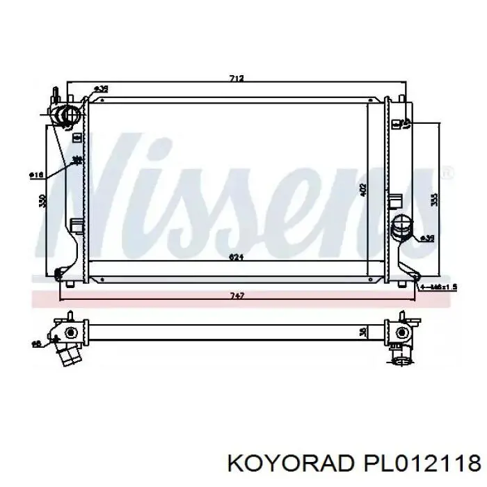 Радиатор PL012118 Koyorad