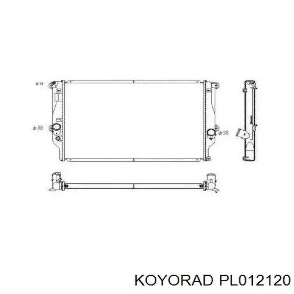 Купить PL012120 Koyorad Радиатор водяной