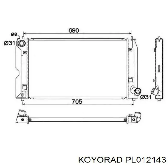 Радиатор PL012143 Koyorad