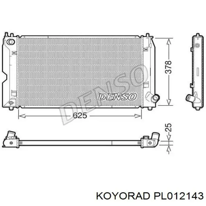Радиатор охлаждения двигателя Koyorad PL012143 цена, от 127.67 USD