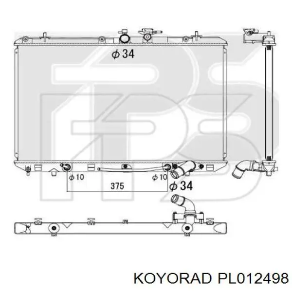 Радиатор PL012498 Koyorad