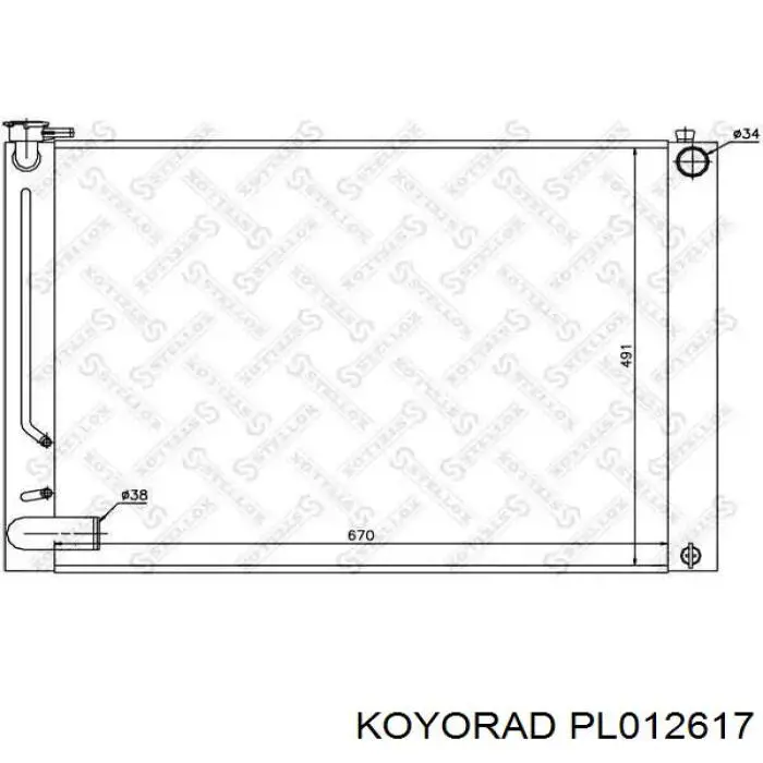 Радиатор охлаждения двигателя Koyorad PL012617 цена, от 154.89 USD