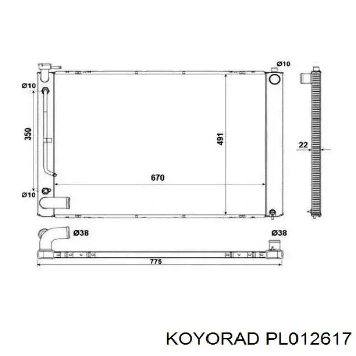 PL012617 Koyorad Радиатор основной