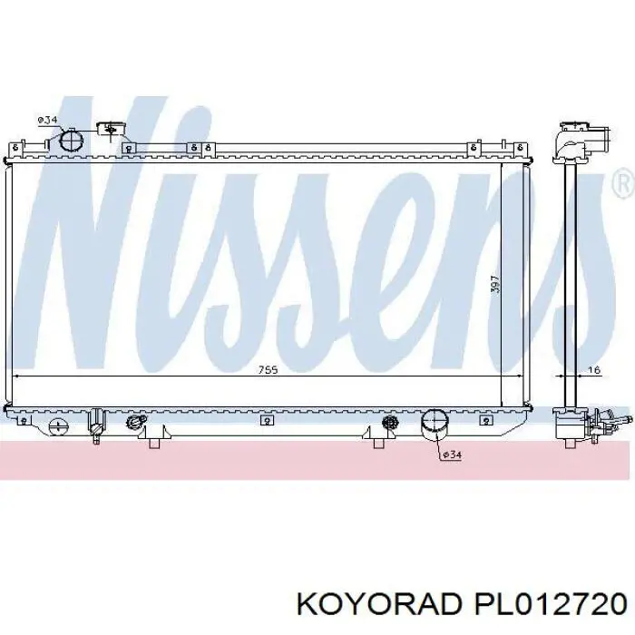 Радиатор PL012720 Koyorad