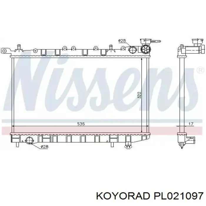 Радиатор PL021097 Koyorad