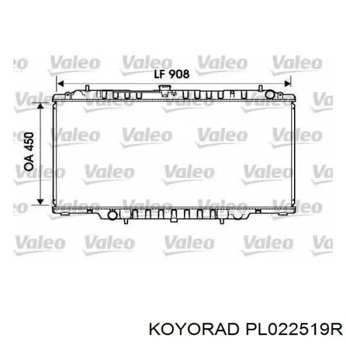 Купить PL022519R Koyorad Радиатор водяной
