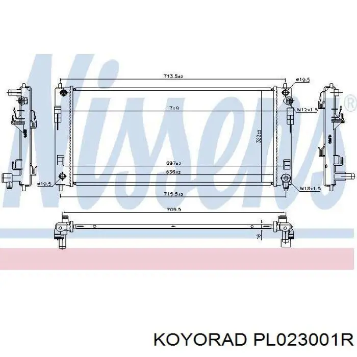 PL023001R Koyorad радиатор
