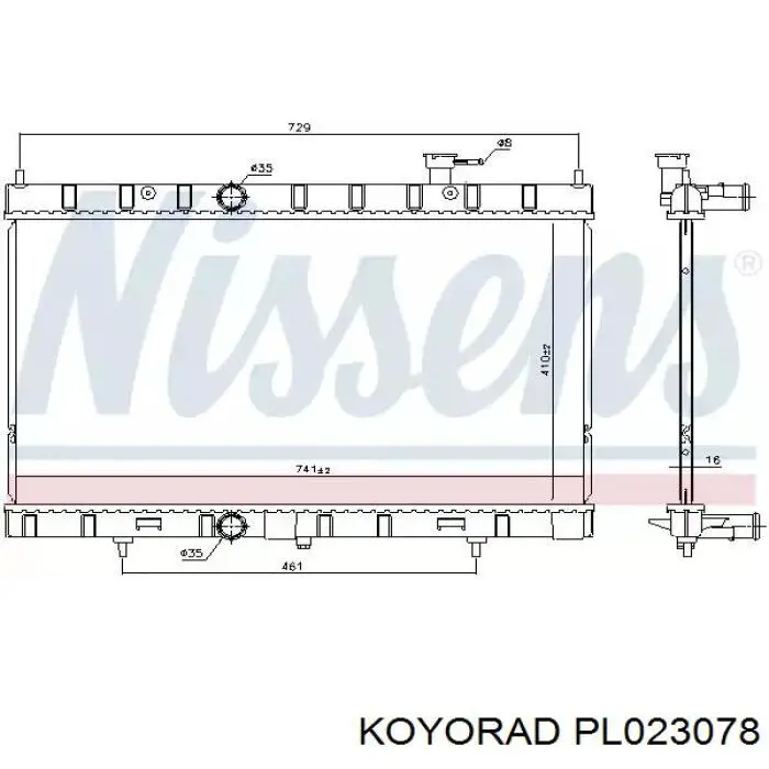 Купить PL023078 Koyorad Радиатор водяной