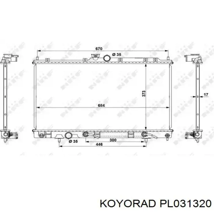 Купить PL031320 Koyorad Радиатор водяной
