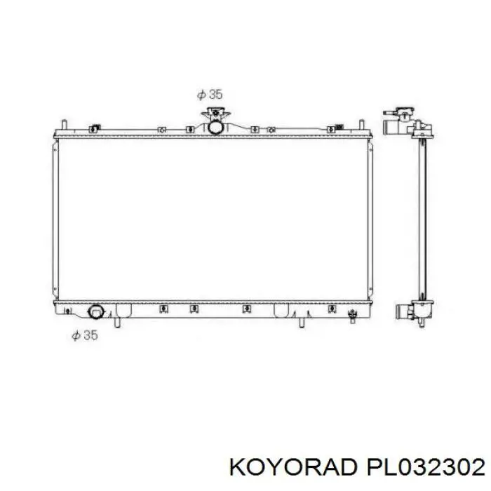 Радиатор охлаждения двигателя Koyorad PL032302 цена, от 172.02 USD