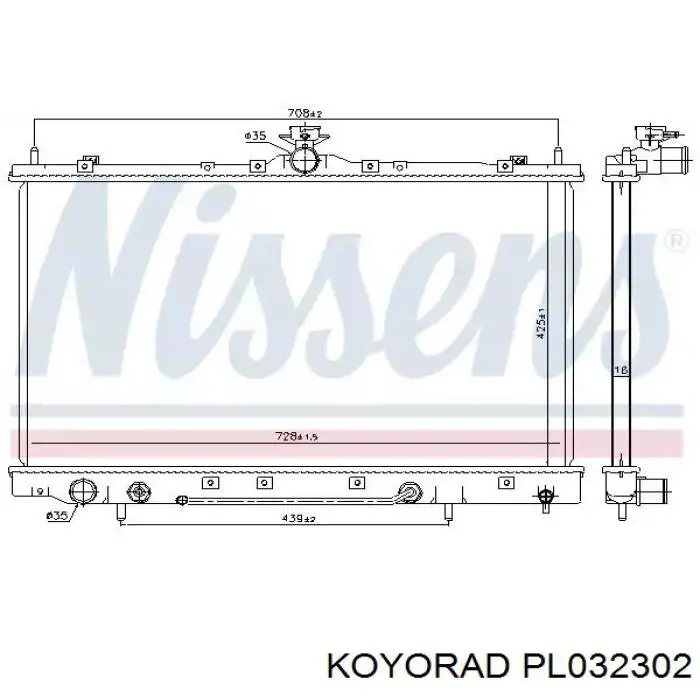 Купить PL032302 Koyorad Радиатор водяной