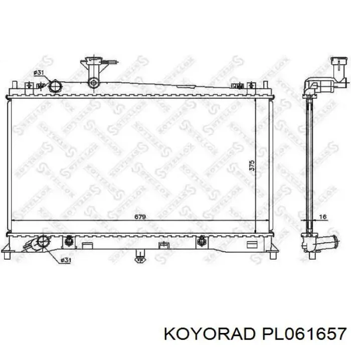Купить PL061657 Koyorad Радиатор водяной