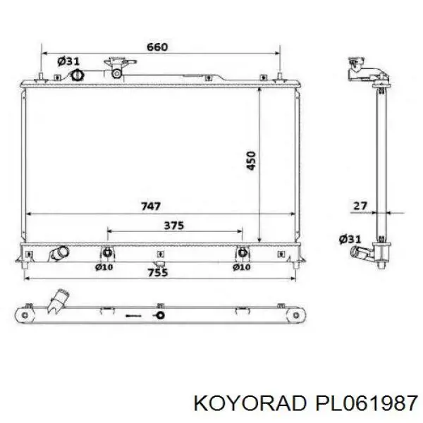 PL061987 Koyorad радиатор