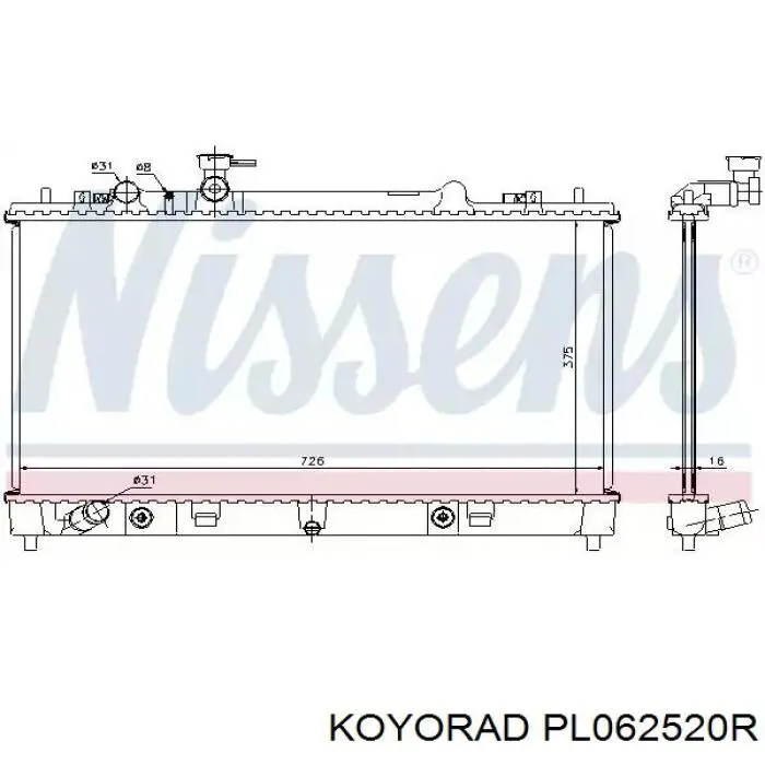 PL062520R Koyorad Радиатор основной