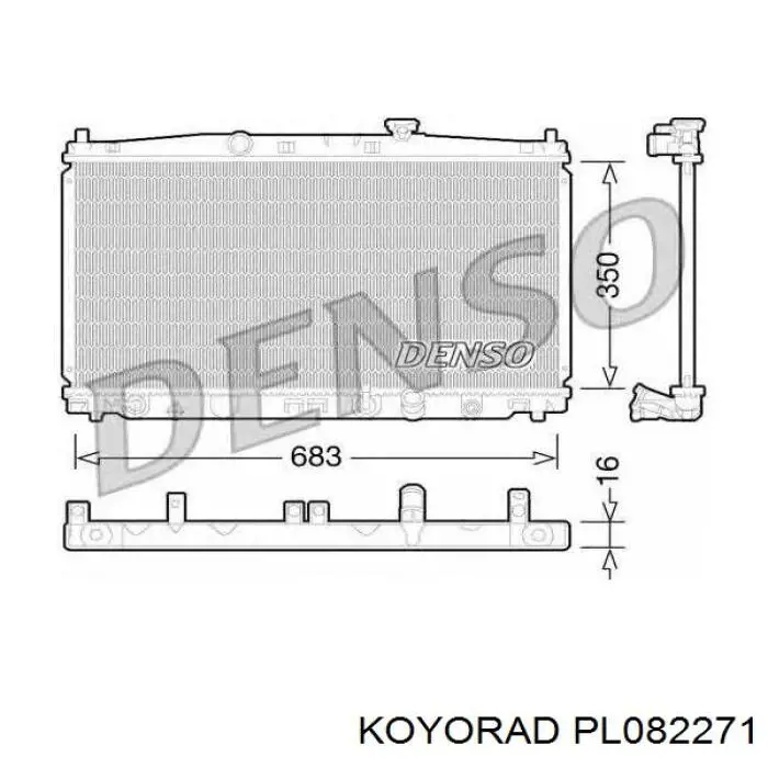 Радиатор 19010RBJ004 Honda