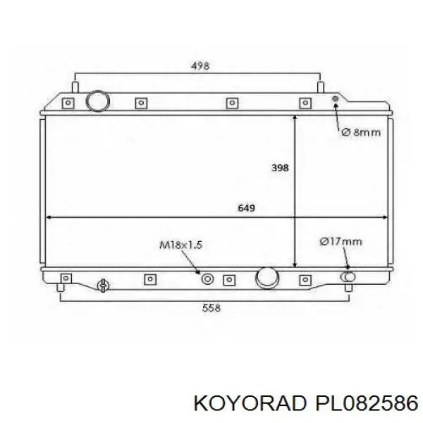 Радиатор PL082586 Koyorad