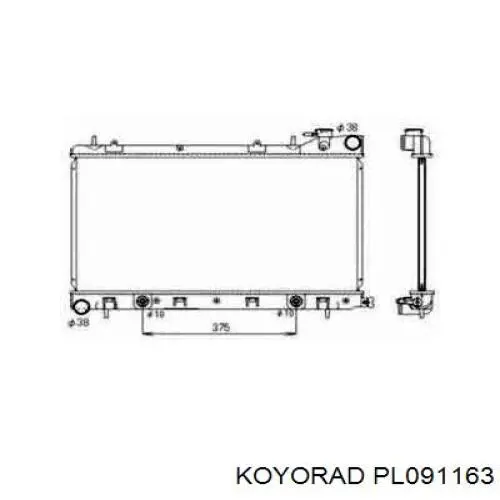 Купить PL091163 Koyorad Радиатор водяной