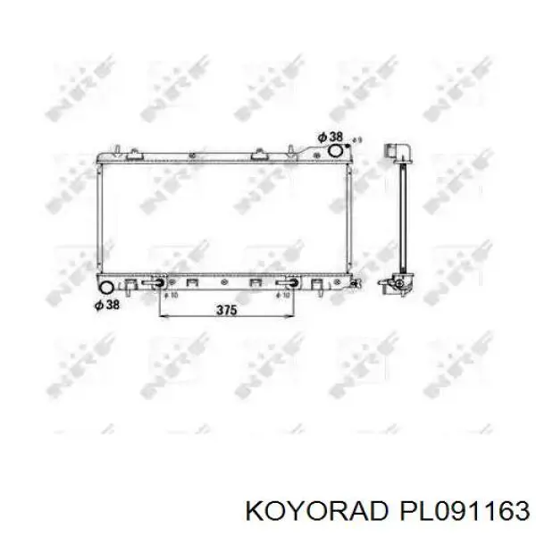 Радиатор охлаждения двигателя Koyorad PL091163 цена, от 105.23 USD