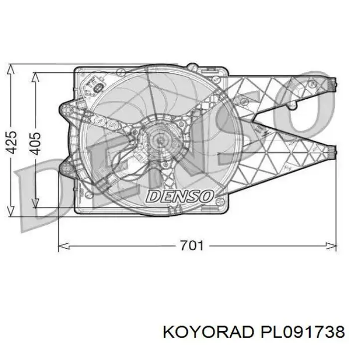 Радиатор охлаждения двигателя Koyorad PL091738 цена, от 71.50 USD