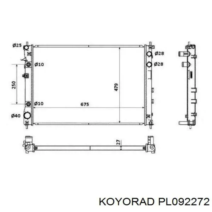 Радиатор PL092272 Koyorad