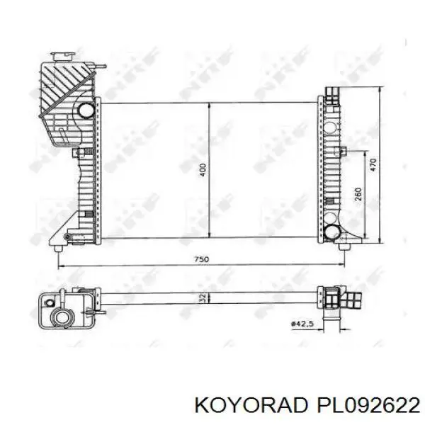 Купить PL092622 Koyorad Радиатор водяной